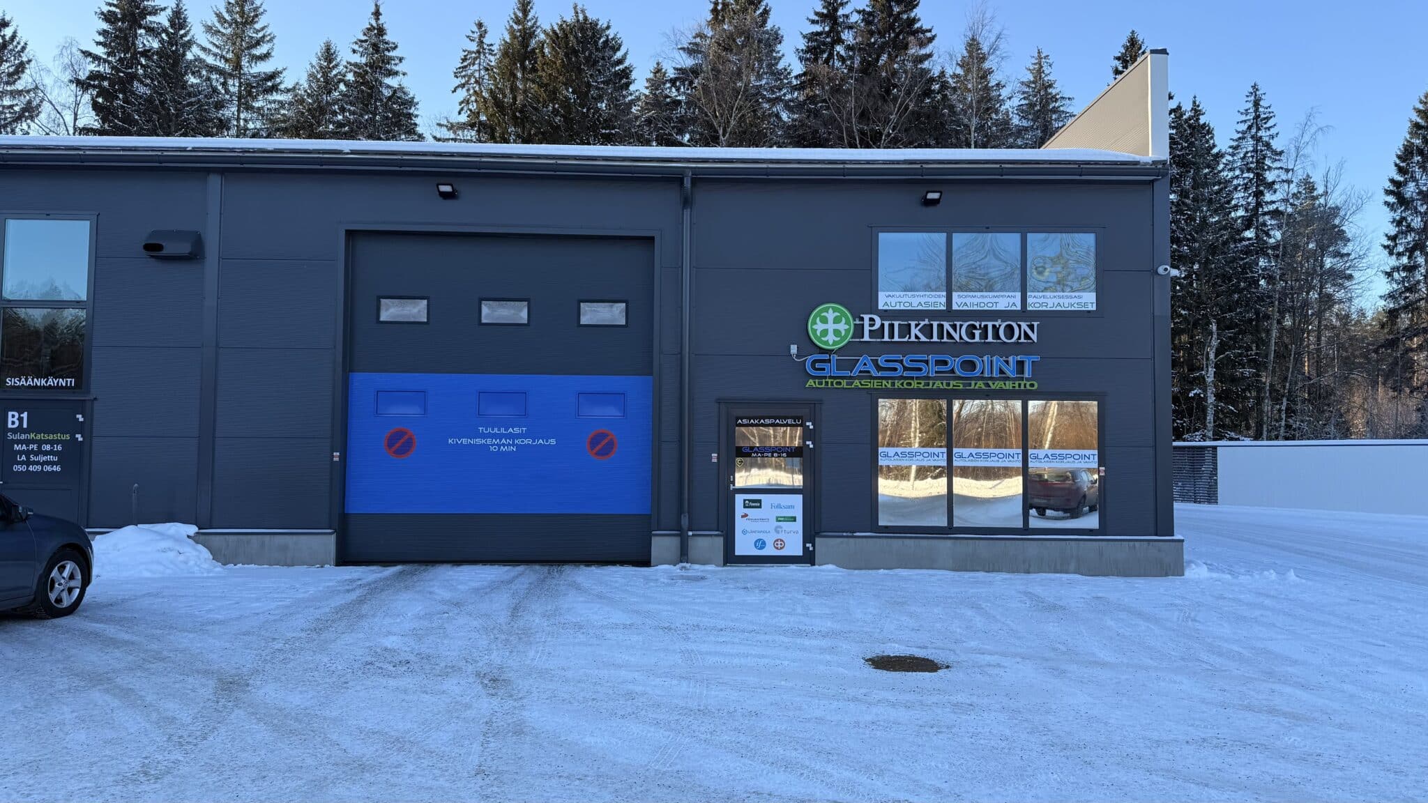 Glasspoint Kerava toimipiste - tuulilasin vaihto ja autolasien korjaus